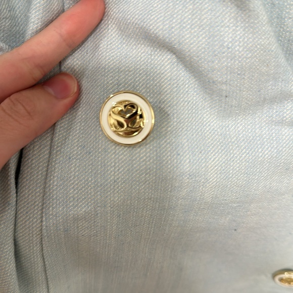 Sandro Angelina Dress | Sandro Flutter Sleeve Double Breasted Dress - Picture 4 of 5